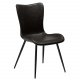 DAN-FORM Medusa spisestol - sort kunstskinn og sort metall