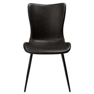 DAN-FORM Medusa spisebordsstol - sort kunstlder og sort metal