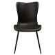 DAN-FORM Medusa spisestol - sort kunstskinn og sort metall