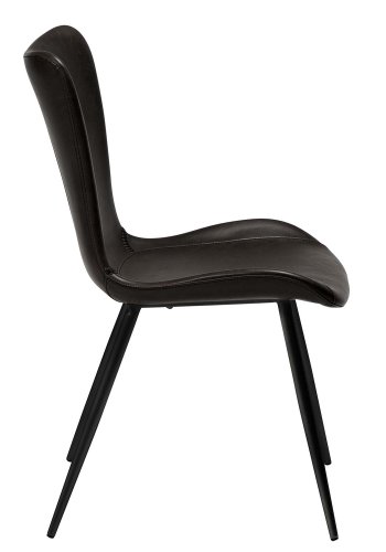 DAN-FORM Medusa spisestol - sort kunstskinn og sort metall