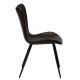 DAN-FORM Medusa spisestol - sort kunstskinn og sort metall