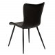 DAN-FORM Medusa spisestol - sort kunstskinn og sort metall