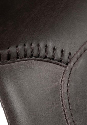 DAN-FORM Medusa Esszimmerstuhl - Vintage graues Kunstleder und schwarzes Metall