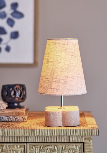 CREATIVE COLLECTION Foglio Tischleuchte, Natur, Polyresin (T16xH28,5 cm)