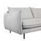 Milano 2-manns sofa - lysegrt stoff og sort metall