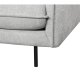 Milano 2-manns sofa - lysegrt stoff og sort metall