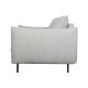 Milano 3-seters sofa - lysegr stoff og sort metall