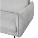 Milano 3-seters sofa - lysegr stoff og sort metall