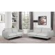 Milano 3-seters sofa - lysegr stoff og sort metall