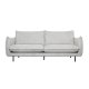 Milano 3-seters sofa - lysegr stoff og sort metall