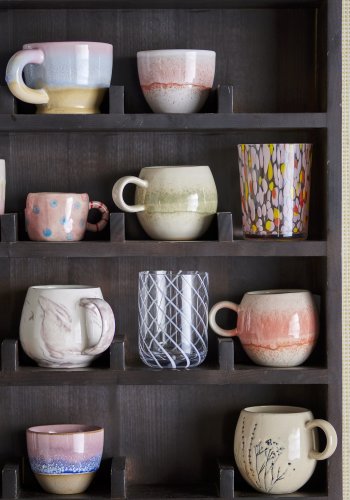 BLOOMINGVILLE Paula Frühstücksset - orangefarbenes Steingut (12er-Set)