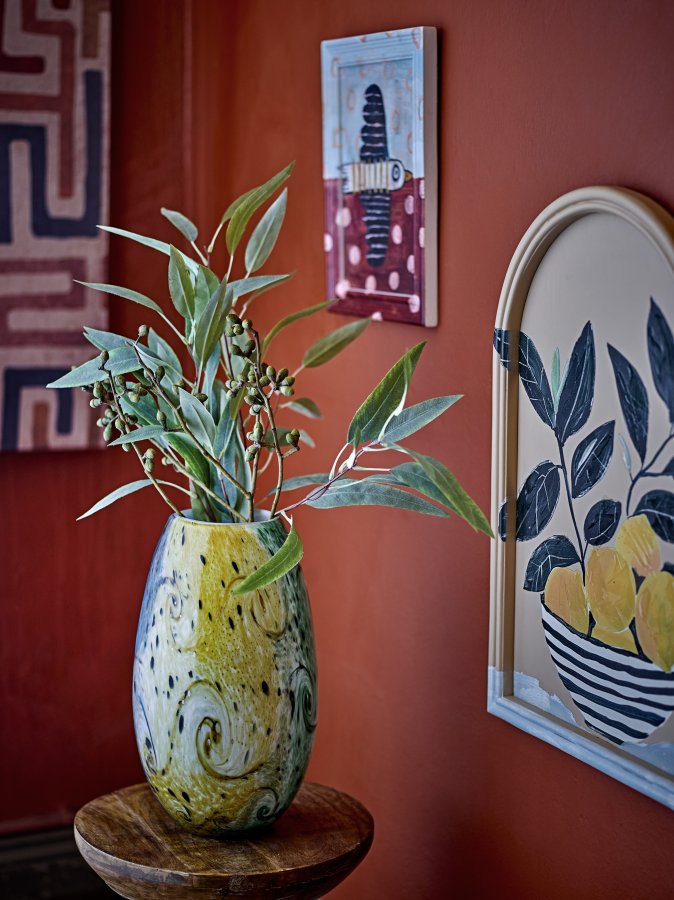 CREATIVE COLLECTION Limone Illustration mit Rahmen, Gelb, MDF (L33xH51xB2 cm)