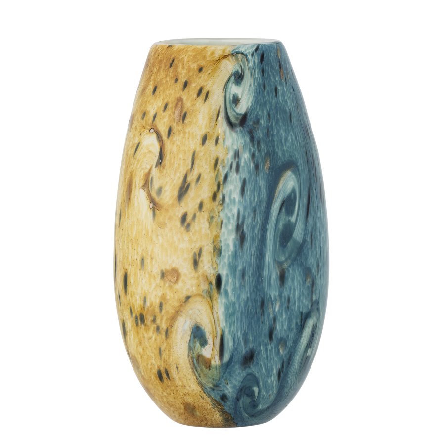 CREATIVE COLLECTION Kalian Vase, Blau, Glas