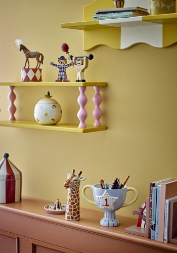 BLOOMINGVILLE MINI Bibiola-hylla, gul, MDF (L60xH21,5xB17 cm)