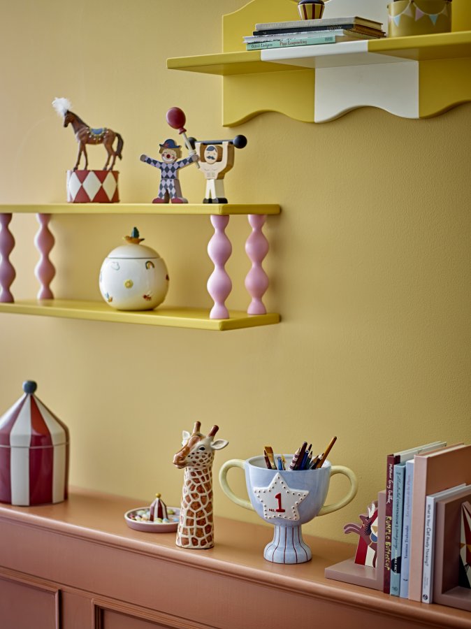 BLOOMINGVILLE MINI Bibiola-hylla, gul, MDF (L60xH21,5xB17 cm)