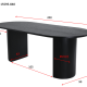VENTURE DESIGN Bianca spisebord, ovalt - svart finer (200x90)