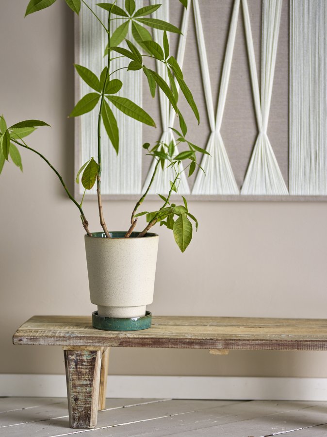 BLOOMINGVILLE Idril blomsterpotte m. tallerken - naturlig steinty