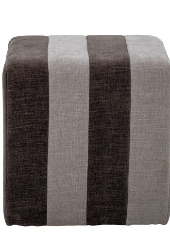 BLOOMINGVILLE Flint Pouf, quadratisch – braunes Polyester (45x45)