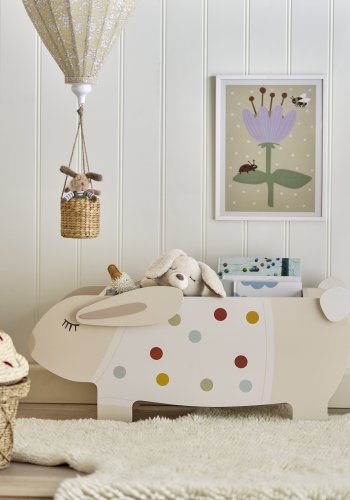 BLOOMINGVILLE MINI Villja Bücherregal, Weiß, FSC®100%, MDF (L87xH38xB32 cm)