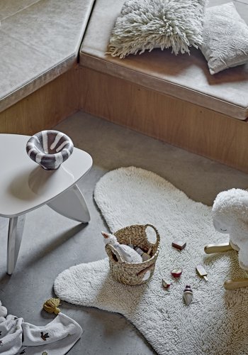 BLOOMINGVILLE MINI Bärenteppich, Weiß, Wolle (L200xB140 cm)