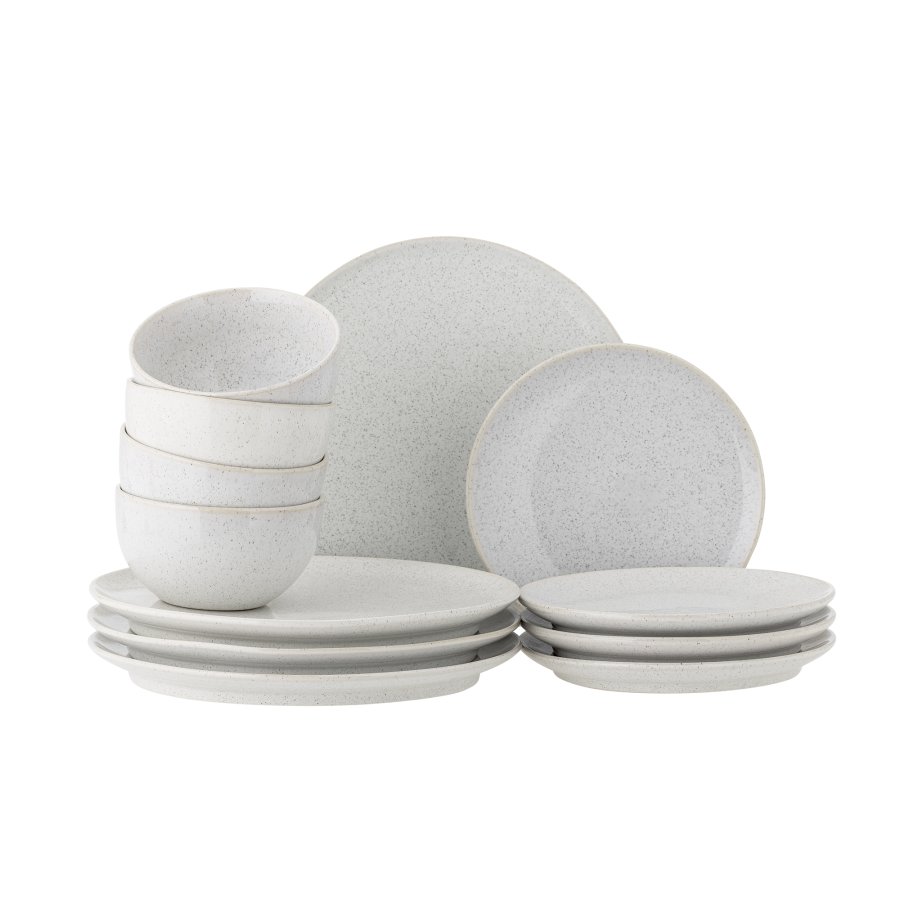 BLOOMINGVILLE Addison servisesett, hvitt, steinty