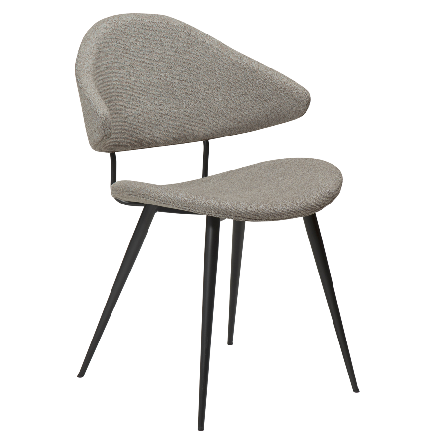 DAN-FORM NAPOLEON Stol Pebble Earth boucl-stoff med svarte ben