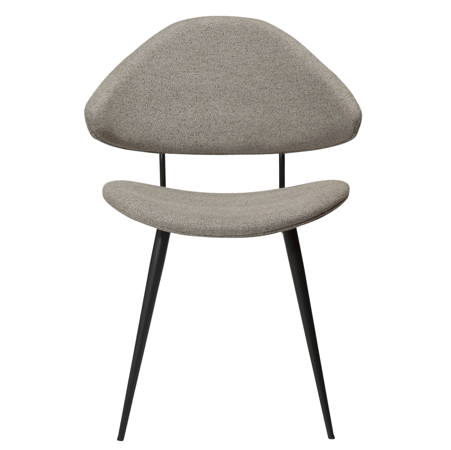 DAN-FORM NAPOLEON Stol Pebble Earth boucl-stoff med svarte ben