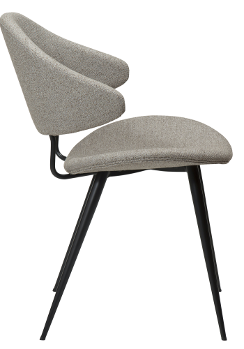 DAN-FORM NAPOLEON Stol Pebble Earth boucl-stoff med svarte ben