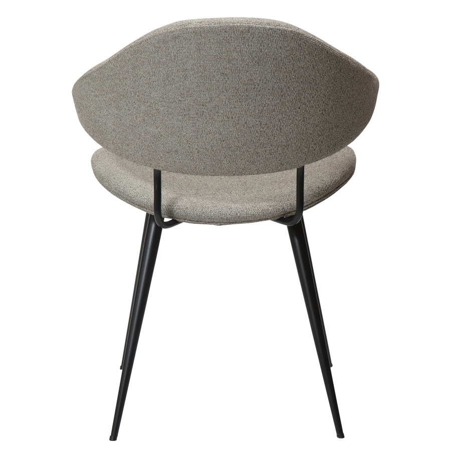 DAN-FORM NAPOLEON Stol Pebble Earth boucl-stoff med svarte ben