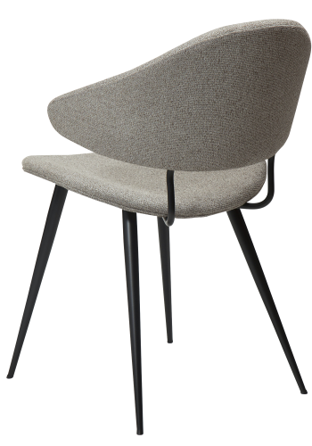 DAN-FORM NAPOLEON Stol Pebble Earth boucl-stoff med svarte ben