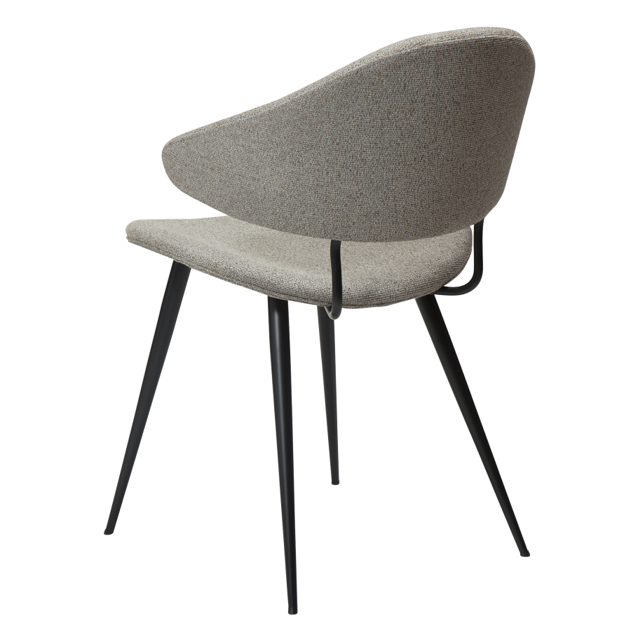 DAN-FORM NAPOLEON Stol Pebble Earth boucl-stoff med svarte ben