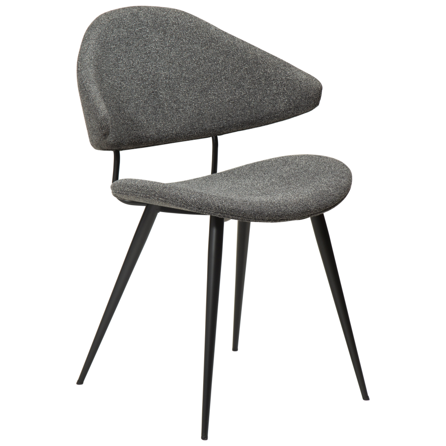 DAN-FORM NAPOLEON Stol Pebble gr bouclstoff med svarte ben