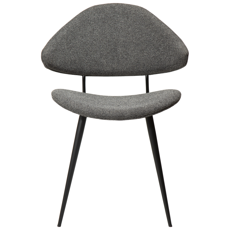 DAN-FORM NAPOLEON Stol Pebble gr bouclstoff med svarte ben