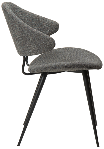 DAN-FORM NAPOLEON Stol Pebble gr bouclstoff med svarte ben