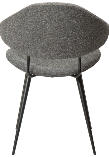 DAN-FORM NAPOLEON Stol Pebble gr bouclstoff med svarte ben