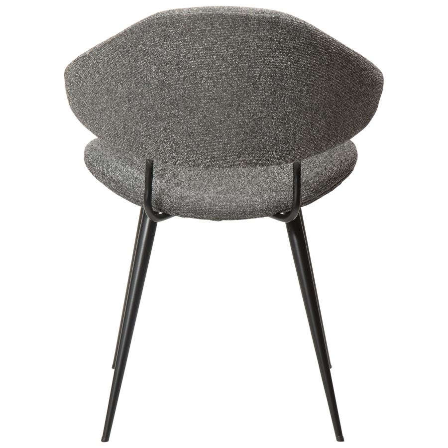 DAN-FORM NAPOLEON Stol Pebble gr bouclstoff med svarte ben