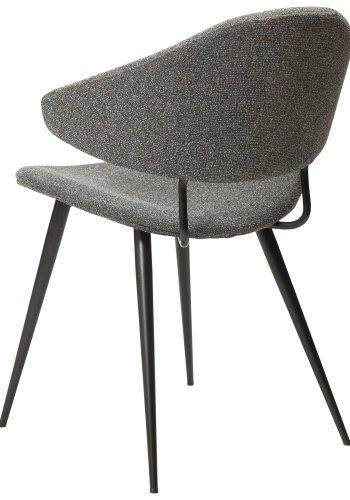 DAN-FORM NAPOLEON Stol Pebble gr bouclstoff med svarte ben