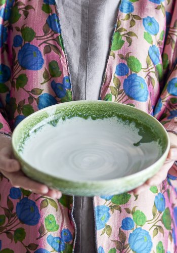 CREATIVE COLLECTION Prim serveringsfat, grnn, steinty