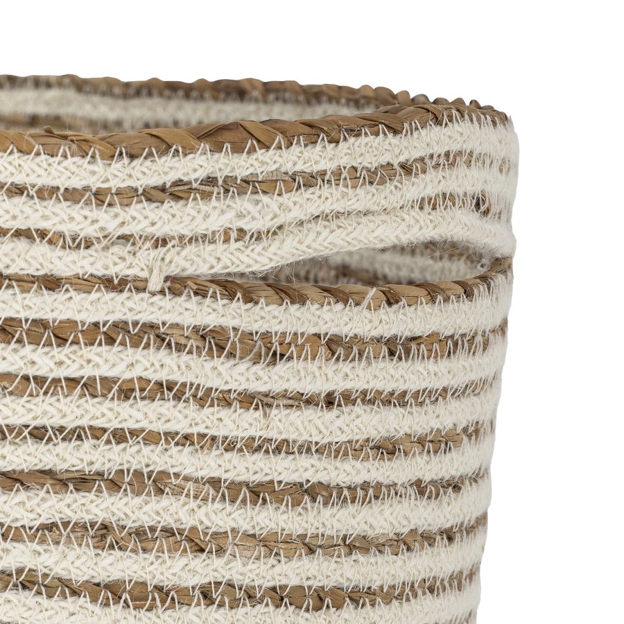 BLOOMINGVILLE Selena-kurv, hvit, jute