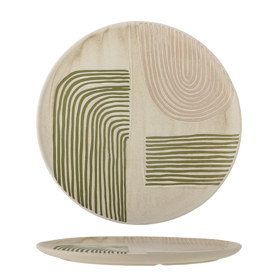 BLOOMINGVILLE Amica serveringsfat, rundt - rosa steinty (39)