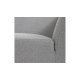 New York 2-pers. modulsofa - lysegr polyester stof og sort plastik