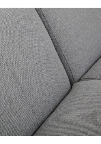 New York chaiselongsofa (fire moduler) - lysegr polyester stof og sort plastik