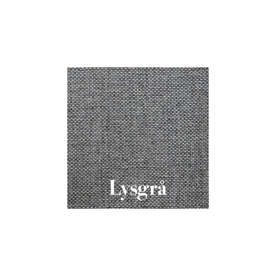 New York hjrnemodul sofa, kvadratisk - lysegr polyester stof og sort plastik