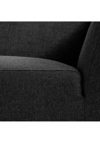 New York hjrnemodul sofa, kvadratisk - gr polyester stof og sort plastik