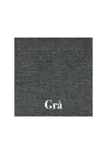 New York midtermodul sofa, kvadratisk - gr polyester stof og sort plastik