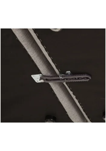 New York midtermodul sofa, kvadratisk - latte polyester stof og sort plastik