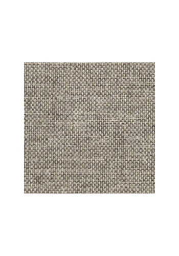 New York puf, kvadratisk - latte polyester stof og sort plastik (90x90)