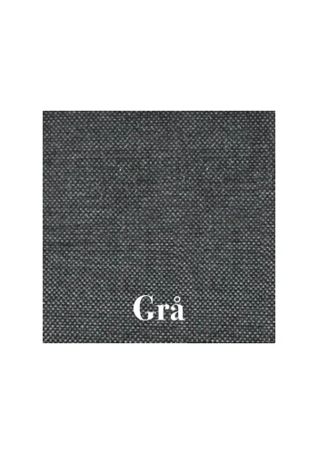 New York puf, kvadratisk - gr polyester stof og sort plastik (90x90)