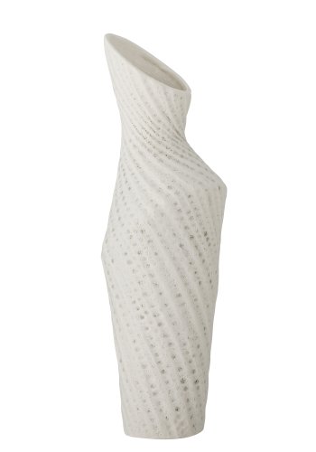 CREATIVE COLLECTION Fikla Vase, Wei, Steingut