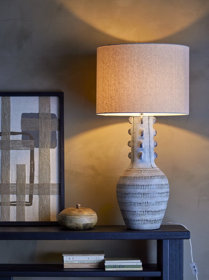 BLOOMINGVILLE Gadiela gulvlampe, bl, steinty